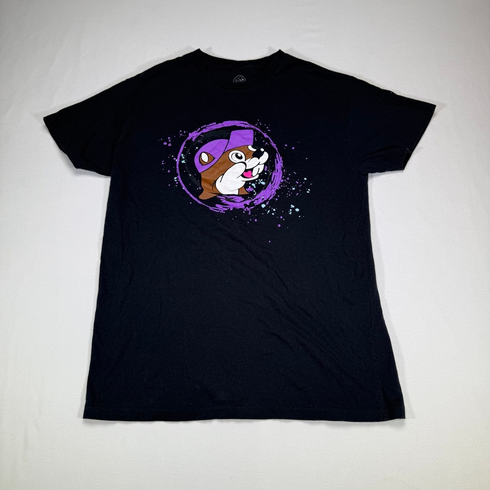 Buc-ee's DJ Beaver Graphic T-Shirt Black‎ Crew Neck Short Sleeve